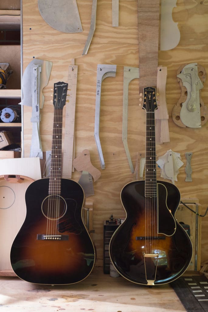 Luthier Jackson Cunningham of Cunningham Hand-Made Instruments makes archtop guitars and fiddles at his workshop in Troutdale, Virginia. Cunningham photographed on 9/3/16. Photo by Pat Jarrett/The Virginia Folklife Program