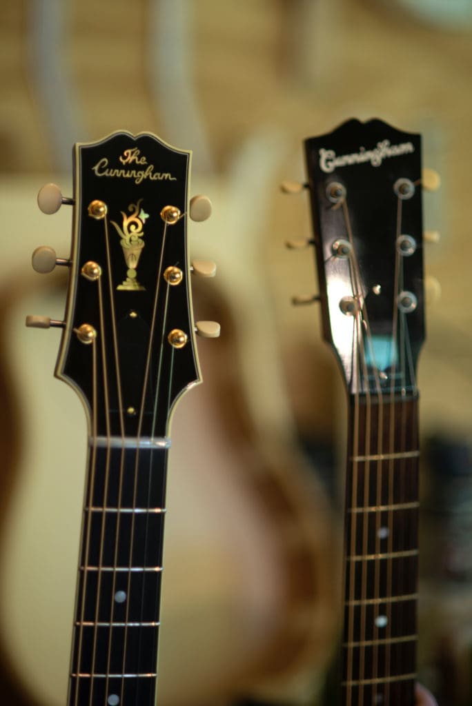 Luthier Jackson Cunningham of Cunningham Hand-Made Instruments makes archtop guitars and fiddles at his workshop in Troutdale, Virginia. Cunningham photographed on 9/3/16. Photo by Pat Jarrett/The Virginia Folklife Program